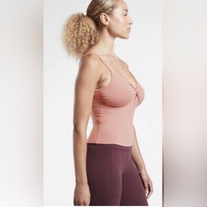 Athleta powervista twist front cami mauve XS
